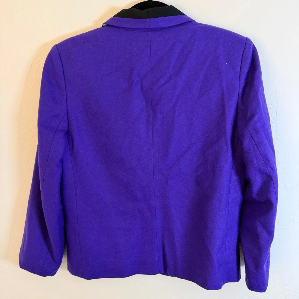 Vtg Pendleton Womens‎ 4 Purple Wool Blazer 80s/90s Power Bold Maximalist Chic